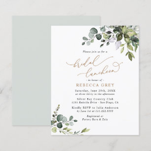 Papier Budget Élégant de verdure Nuptiale Déjeuner Invita