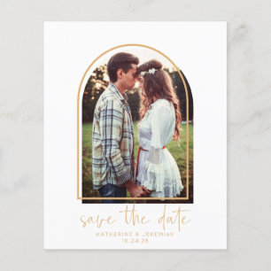 Papier Budget Elegant Gold Arch Wedding Enregistrer la da