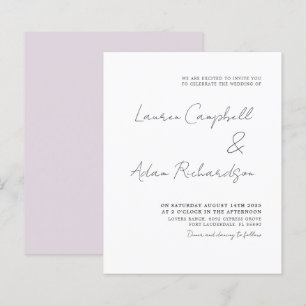 Papier Budget Elegant noir et blanc Faire-part de mariage