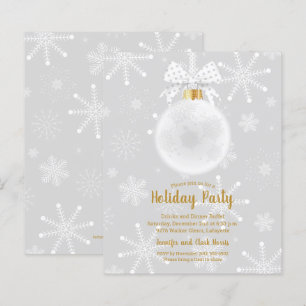 Papier Budget Élégant Ornement Snowflakes Invitations de