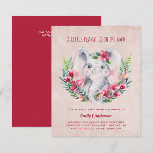 Papier BUDGET Elephant Baby shower Invitation Safari
