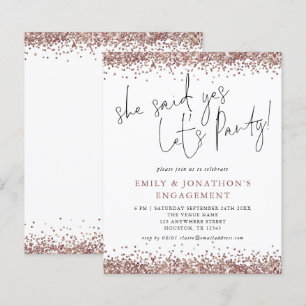 Papier Budget Elle A Dit Oui Rose Parties scintillant Or