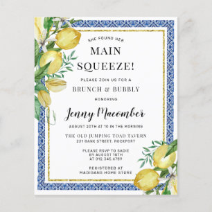 Papier Budget Elle a trouvé son invitation au citron Main