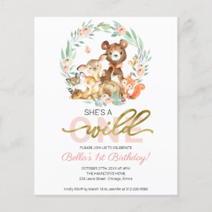 Papier Budget Elle est un sauvage une première invitation