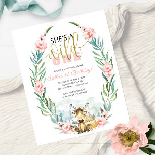 Papier Budget Elle est un sauvage une première invitation