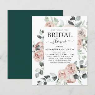 Papier Budget Emerald Green Fête des mariées Floral