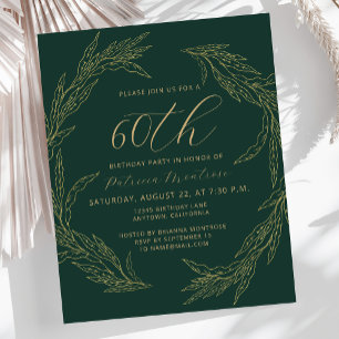 Papier Budget Emerald Green Gold 60e anniversaire Invitat