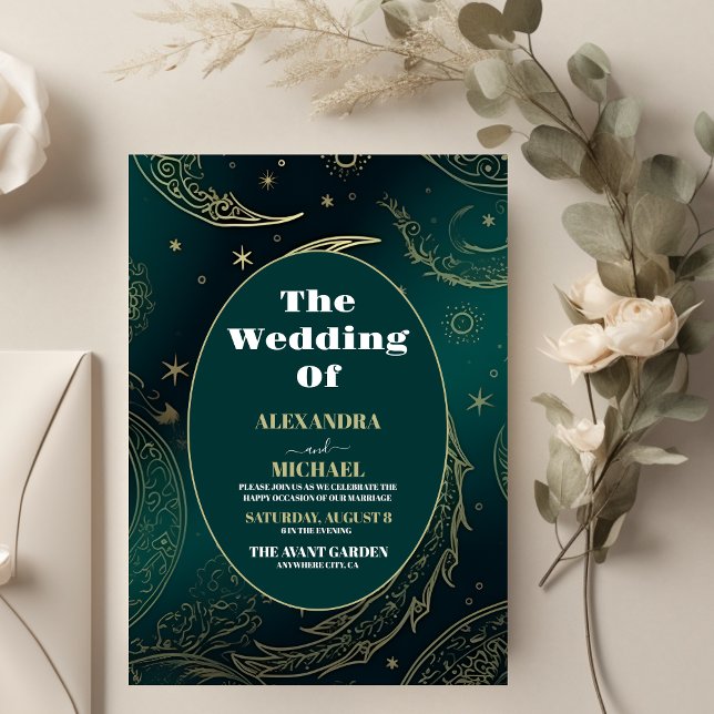 Papier Budget Emerald Green Gold CelestiMariage (Créateur téléchargé)