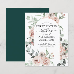 Papier Budget Emerald Green Sweet sixteen fête d'annivers
