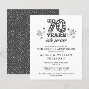 Papier Budget en Forever Invitation du 70e anniversaire