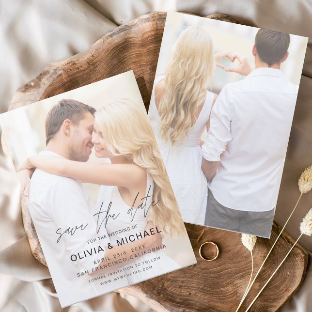 Papier Budget Enregistrer la date Photo Mariage (Créateur téléchargé)
