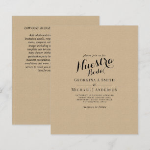 Papier BUDGET Espagnol Mariage bilingue Boda Mariage