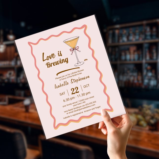 Papier Budget Espresso Martini Fête des mariées café (Créateur téléchargé)