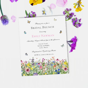 Papier Budget Été Aquarelle Nuptiale Brunch Invitation