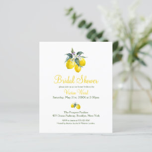 Papier Budget Été Citron nuptiale Invitations de douche