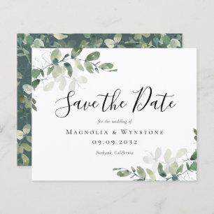 Papier BUDGET Eucalyptus Aquarelle Mariage Enregistrer La