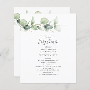 Papier Budget Eucalyptus Baby shower Couples de verdure