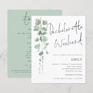 Papier Budget Eucalyptus Bachelorette Invitation de fin d
