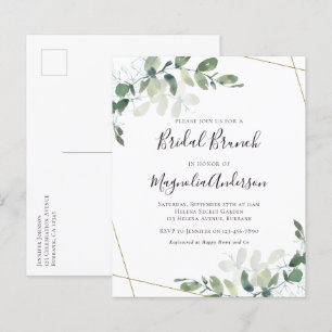 Papier Budget Eucalyptus Bridal Brunch Invitation de cart