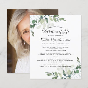 Papier Budget Eucalyptus Célébration de la vie Invitation