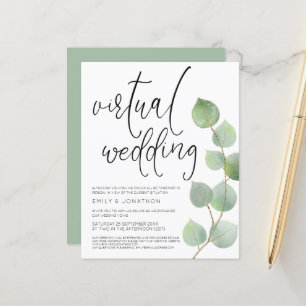 Papier Budget Eucalyptus Faire-part de mariage virtuel