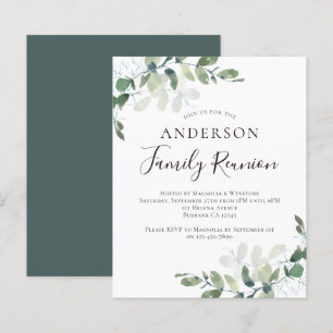 Papier Budget Eucalyptus Family Reunion Invitation