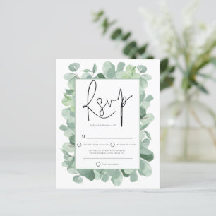 Papier Budget Eucalyptus Frame Mariage RSVP