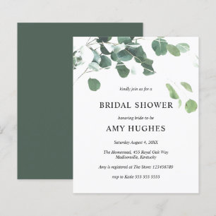 Papier Budget Eucalyptus Invitation Fête des mariées vert