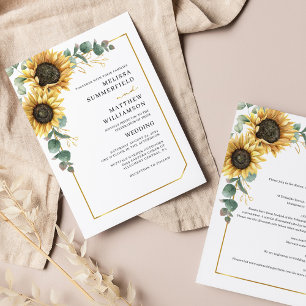 Papier Budget Eucalyptus Mariage de tournesol tout-en-un