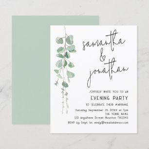 Papier Budget Eucalyptus Mariage informel Invitation du s