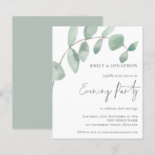 Papier Budget Eucalyptus Mariage Invitation soirée