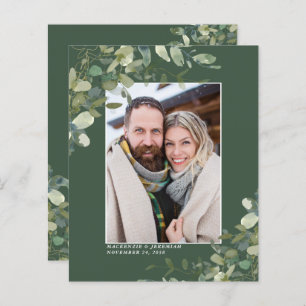 Papier Budget Eucalyptus Mariage Photo Enregistrer la dat