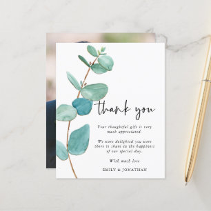 Papier Budget Eucalyptus Mariage photo Merci