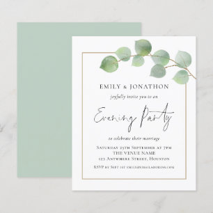 Papier BUDGET Eucalyptus Mariage Soirée Invitation