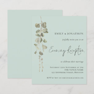 Papier Budget Eucalyptus Mint Invitation de réception de 