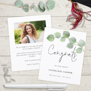 Papier Budget Eucalyptus Photo 2023 Félicitations Graduat