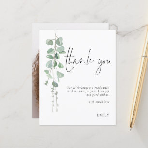 Papier Budget Eucalyptus Photo Merci de graduation