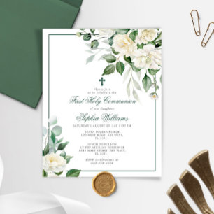 Papier Budget Eucalyptus première communion sainte Invita