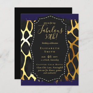 Papier BUDGET Fabuleux 50e anniversaire Glam Chick Invite