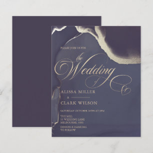 Papier BUDGET Faire-part de mariage Abstraite de la Marin