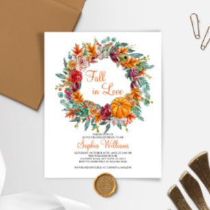 Papier Budget Fall in Love Bridal Shower Invitation