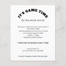 Budget Famille Jeux Jour Slogan noir blanc