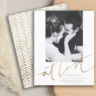 Papier Budget Faux Gold Enregistrer le Mariage de date