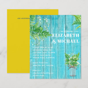 Papier BUDGET Fern Vert Mariage Invitation