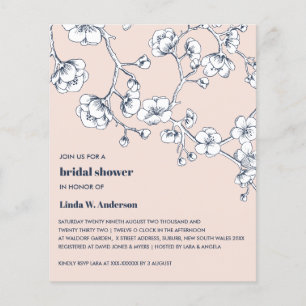 Papier BUDGET Fête de mariage rose poudrée aux cerisiers
