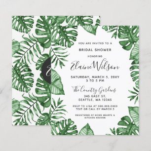 Papier Budget Fête des mariées de verdure tropicale