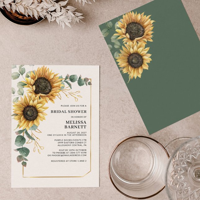 Papier Budget Fête des mariées floral de tournesol Eucaly (Créateur téléchargé)