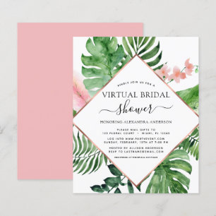 Papier Budget Fête des mariées virtuelle Palme tropicale