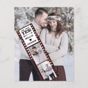 Papier Budget Fiançailles Photo Faire-part Elle A Dit Oui