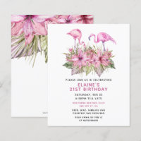 Budget Flamant rose rose Anniversaire Fête Invitat